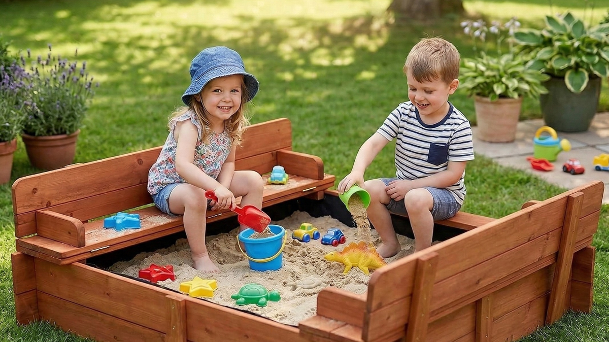 Why Wooden Sandpits Are Better Than Plastic for UK