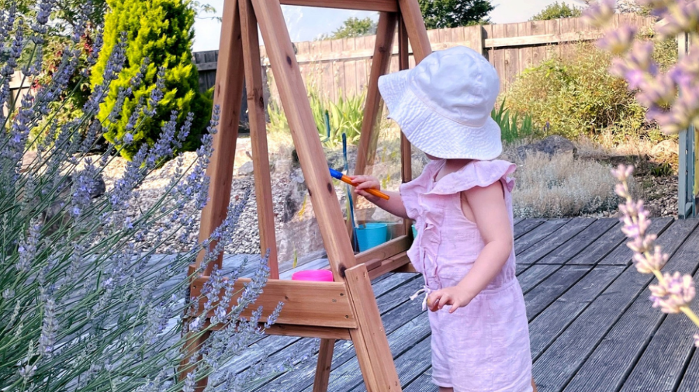 wooden easel
