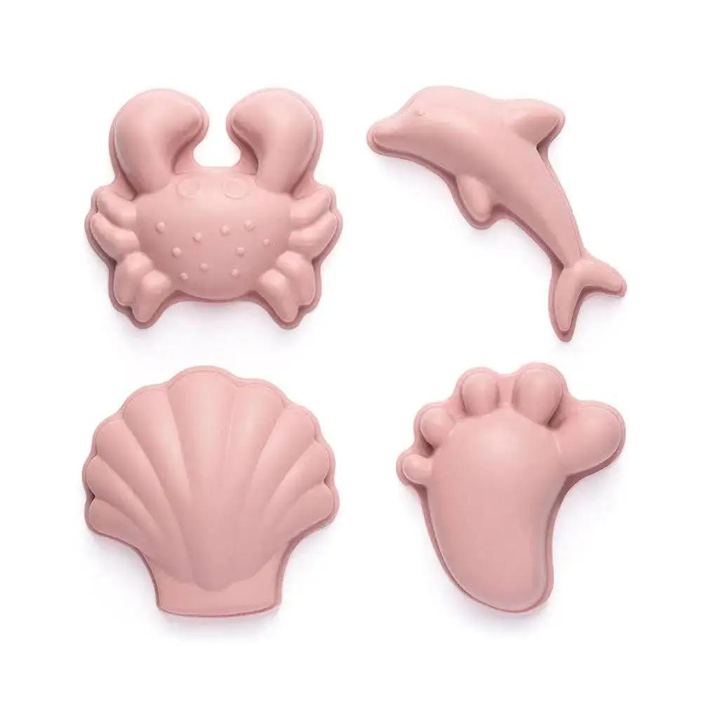 Scrunch sand moulds footprint set old pink