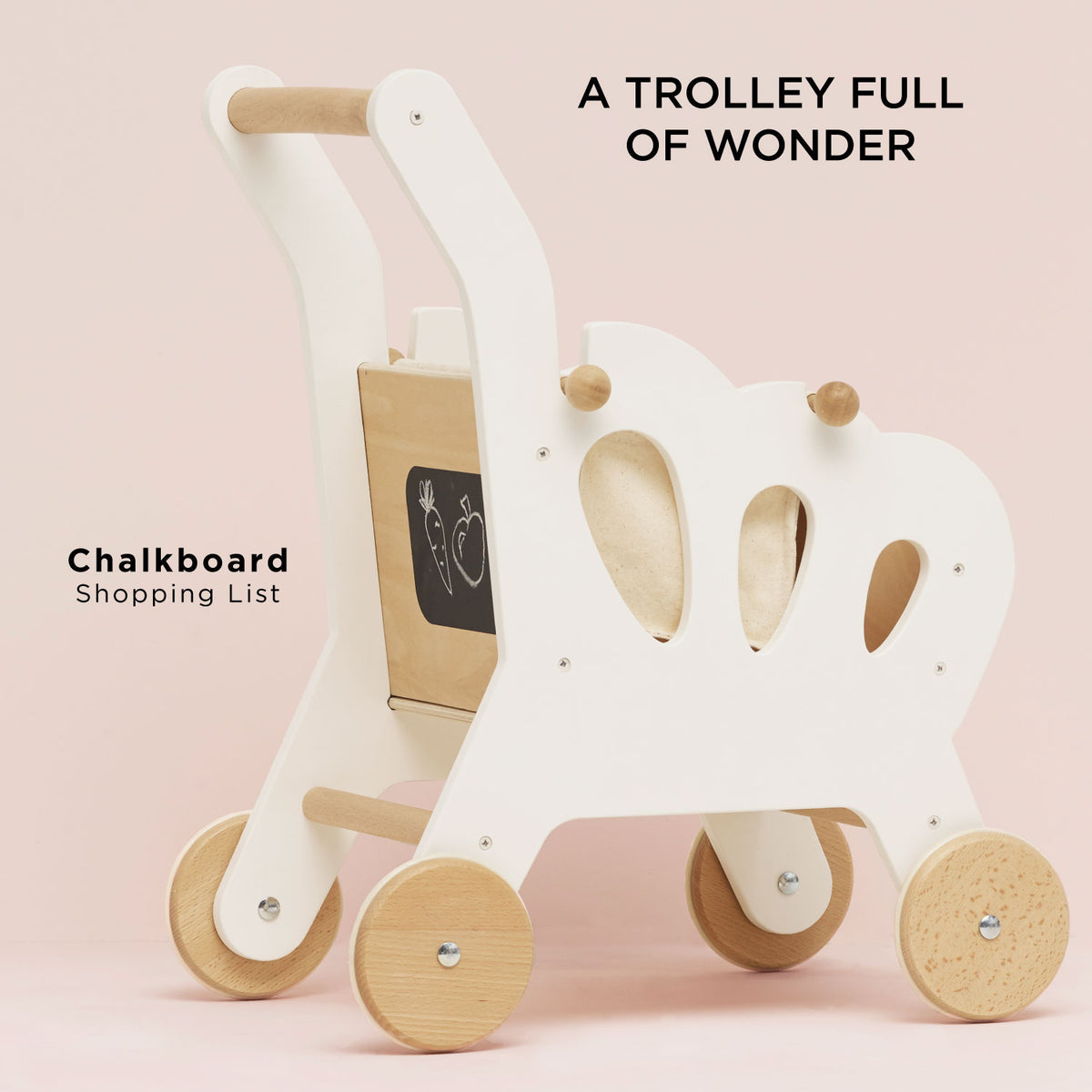 Shopping Grocery Trolley Bag Wooden Roleplay Toy Le Toy Van