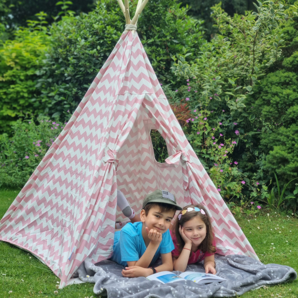 Teepee Play Tent Wigwam Cotton Canvas Indoor Outdoor – Big