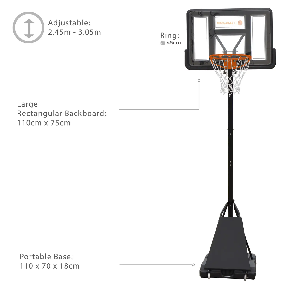 Basketball stand full NBA size
