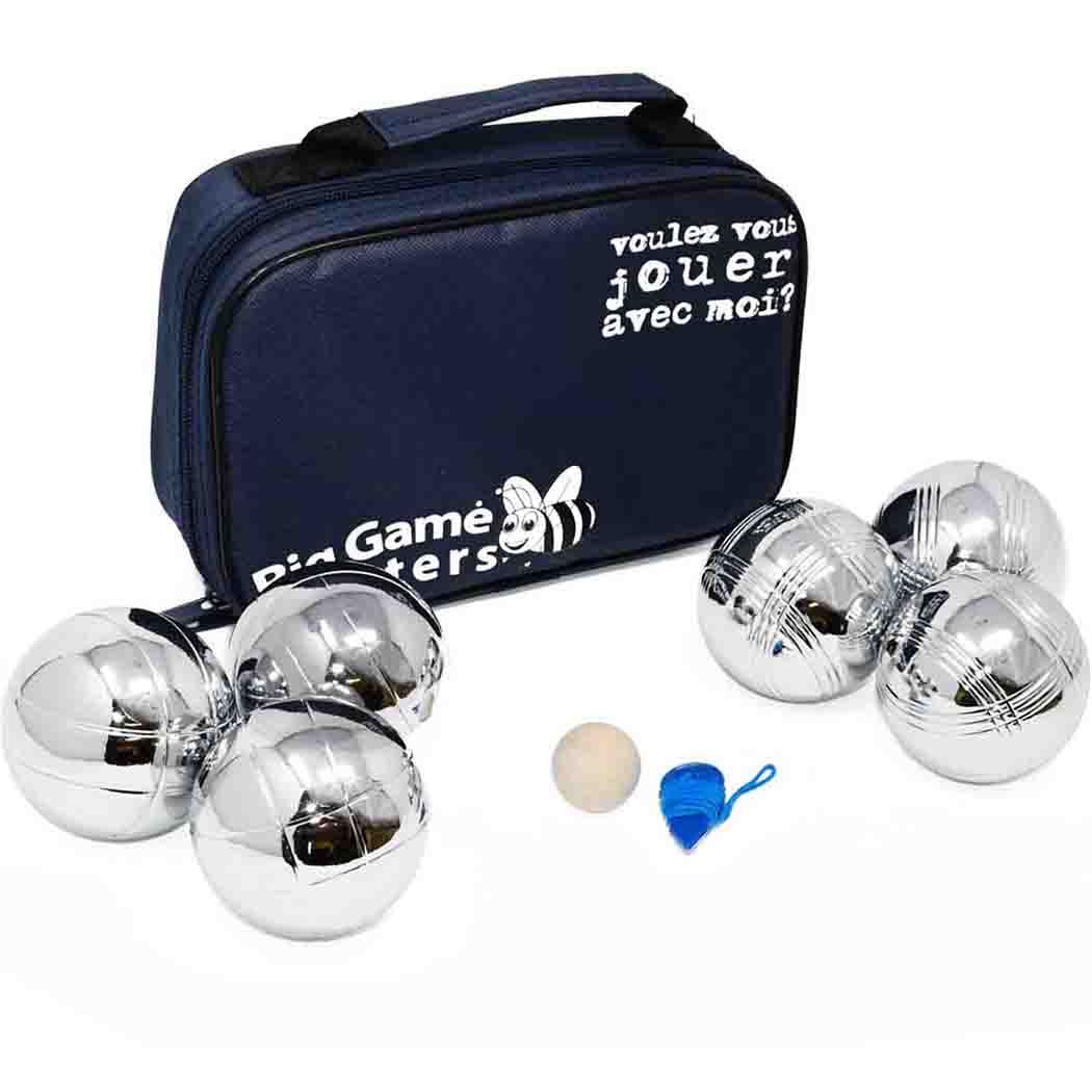 Big Game Hunters Boules & Pétanque French Boules Set of 6 in Luxury Canvas Bag