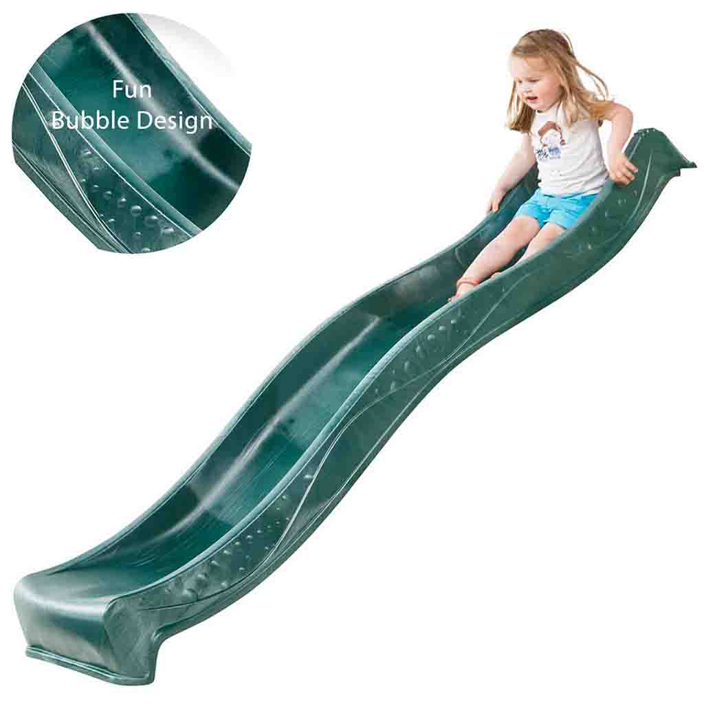 Big Game Hunters Climbing Frame Slides 2.2m Green Children's Garden Water Slide