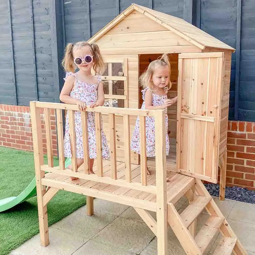 Childrens Playhouse Wooden Tower Playhouse Poppy Tower Wooden