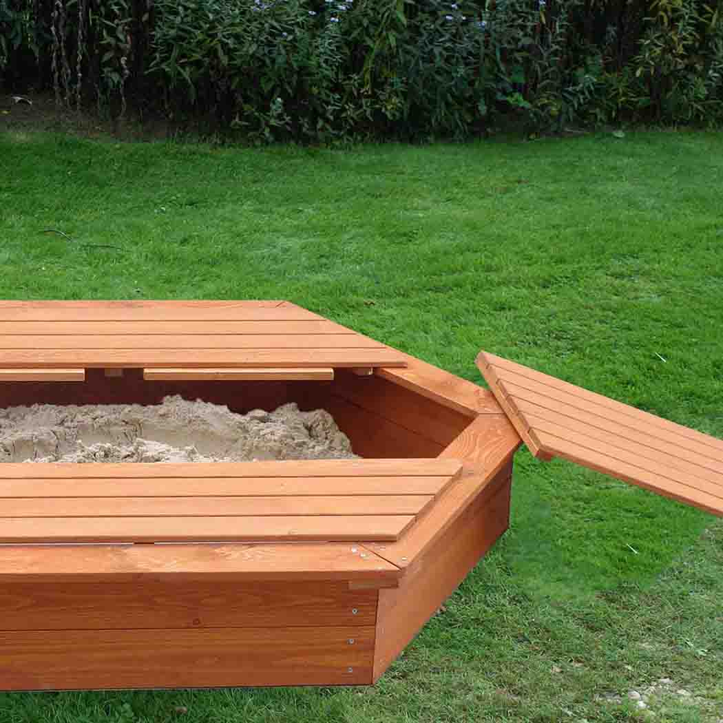 Big Game Hunters Sandpit Lids Hexagonal Wooden Sandpit Lid
