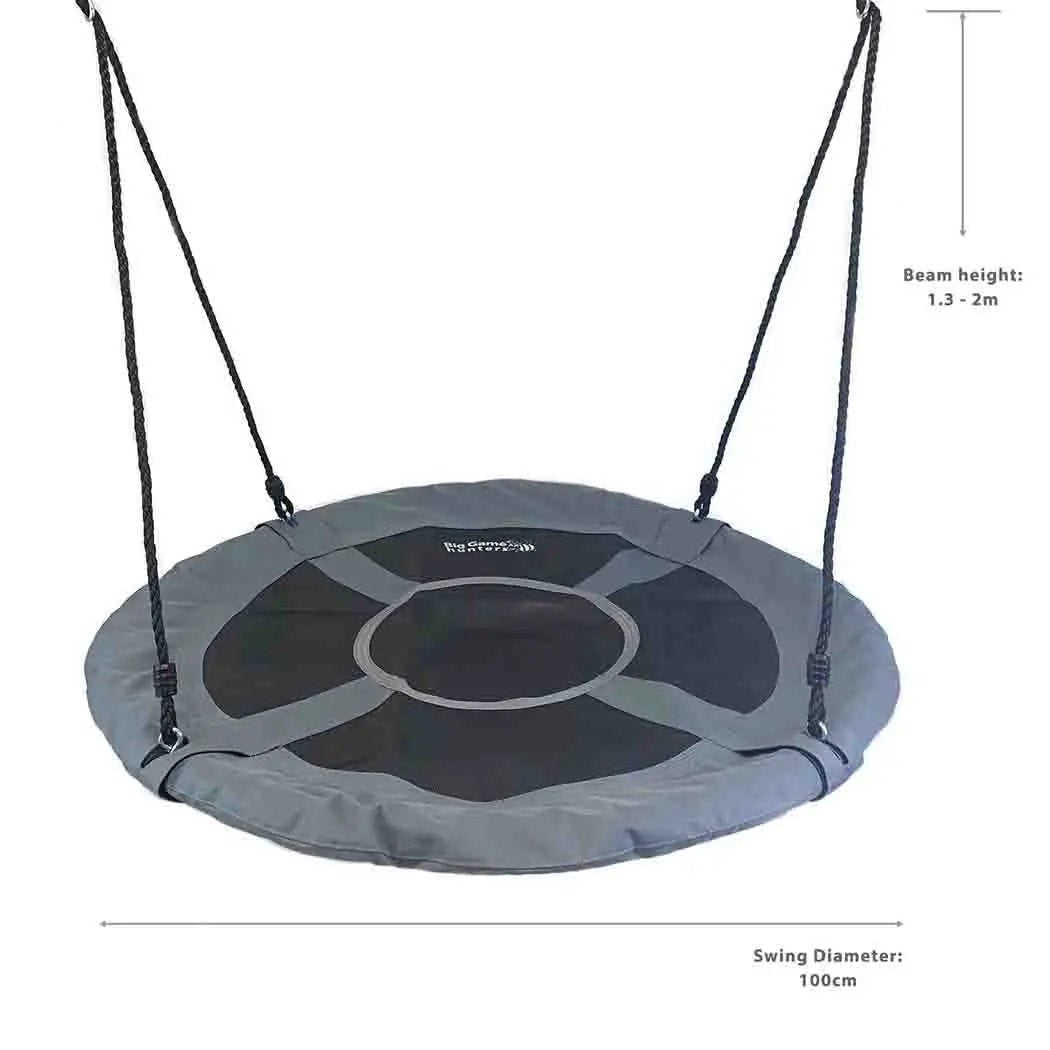 Black and Grey Large Nest Swing Seat 100cm Black and Grey Nest Swing