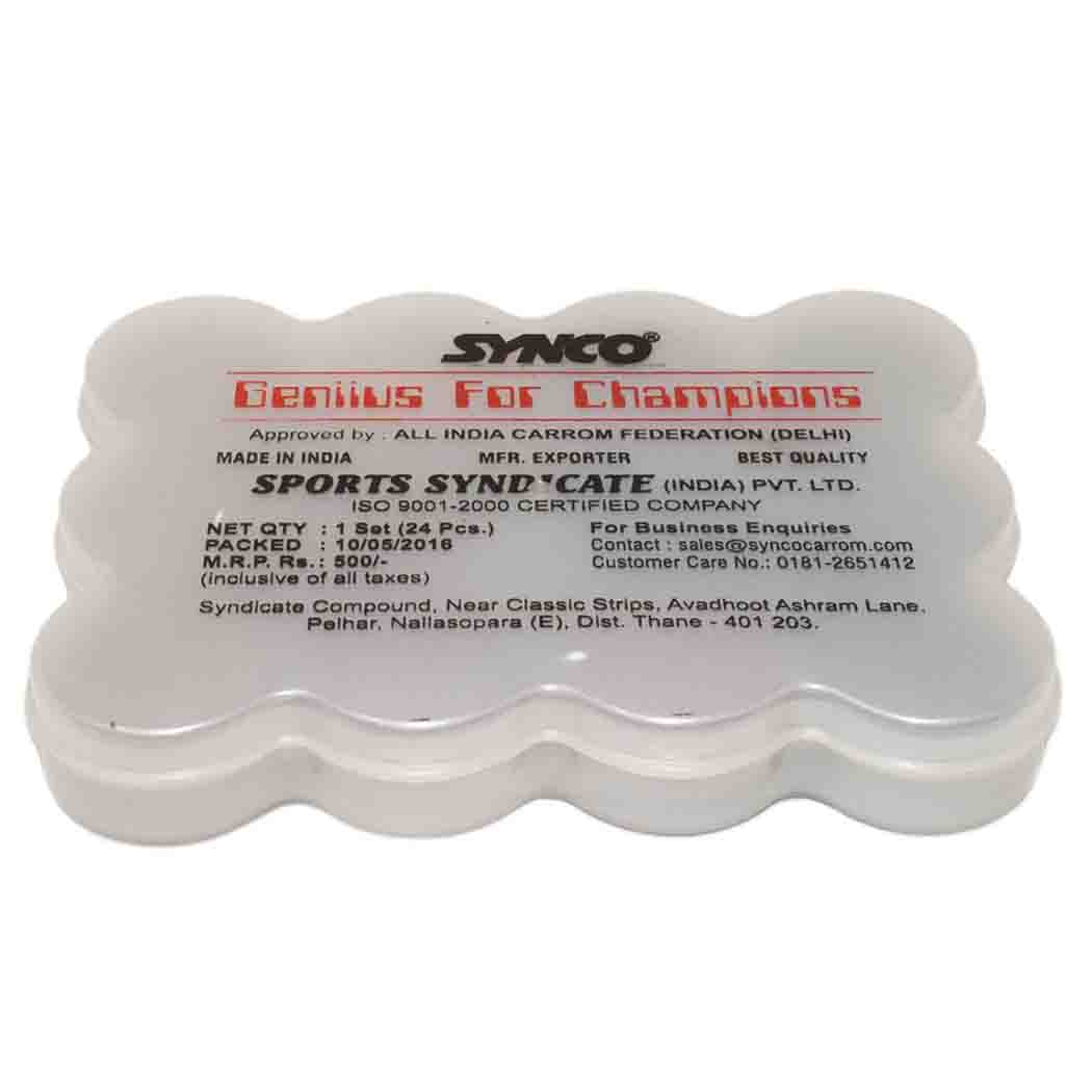 Synco Carrom Coins SYNCO Genius Carrom Men for Champion in PVC Box