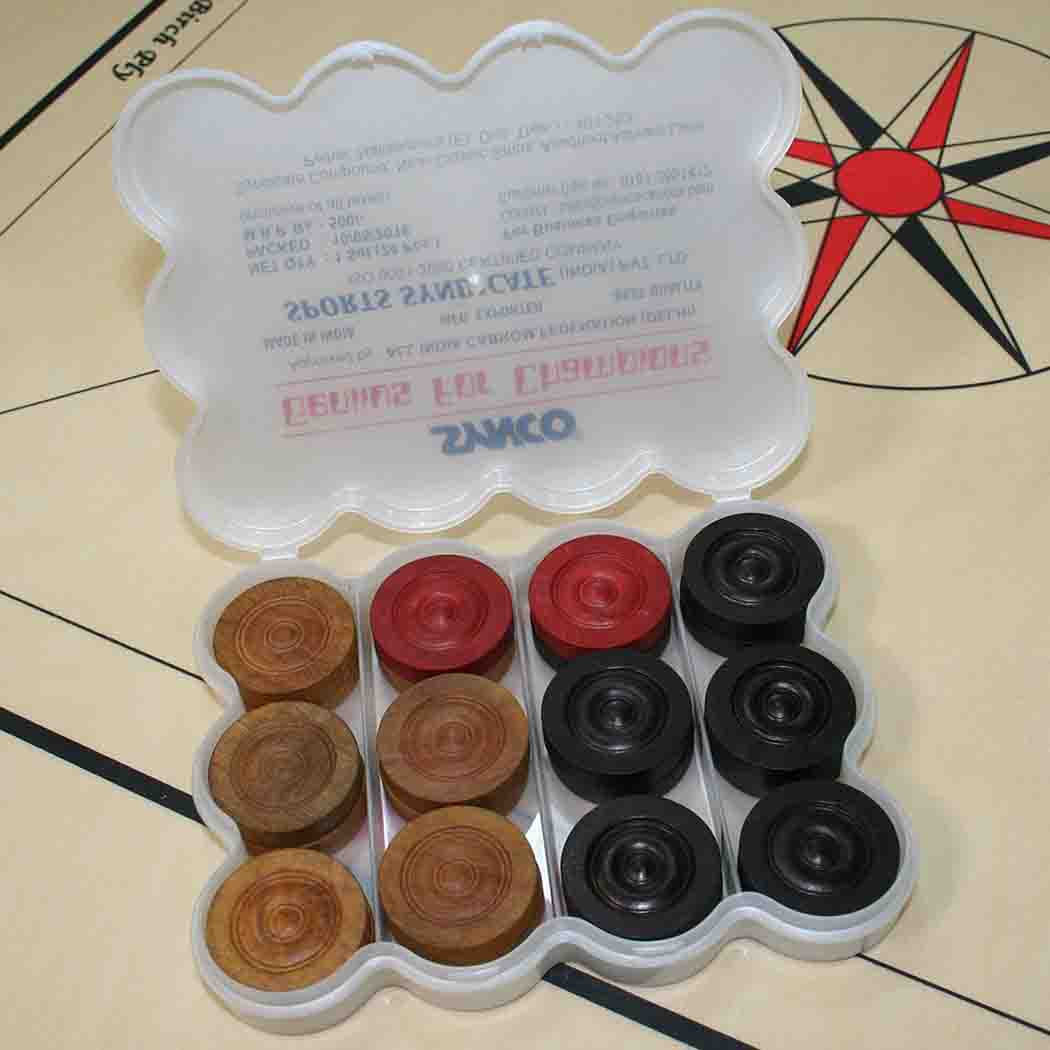 Synco Carrom Coins SYNCO Genius Carrom Men for Champion in PVC Box