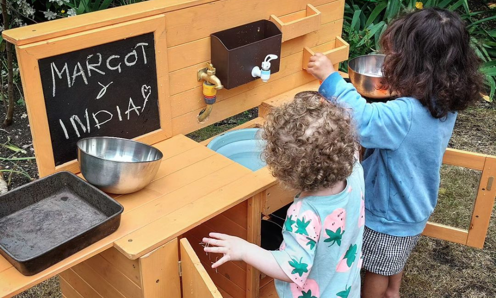 Real Life Mud Kitchen With Working Water Dispenser and Tap