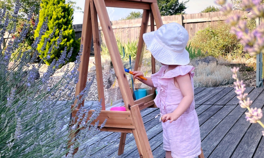 wooden easel