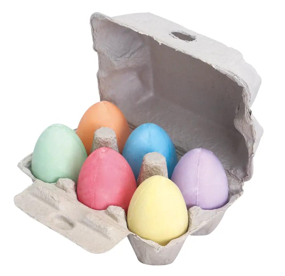 Chalk eggs for creative outdoor drawing