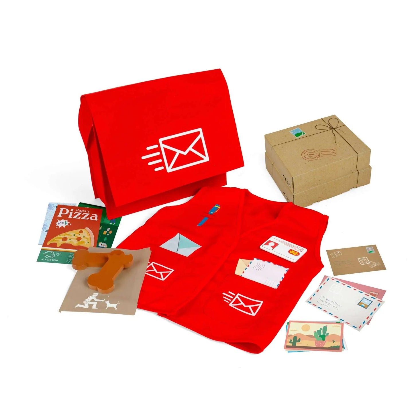 Mail carrier dress up set for children