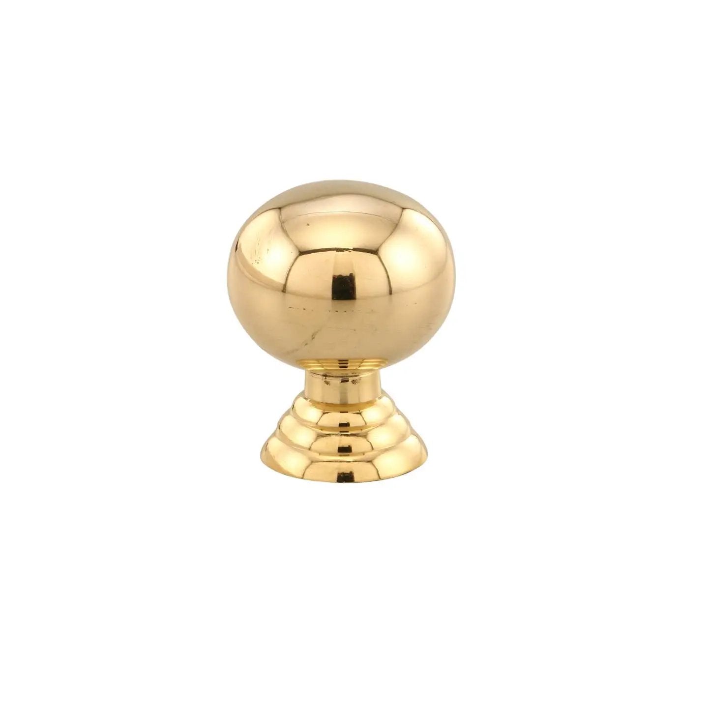 Brass knob plain ball medium size