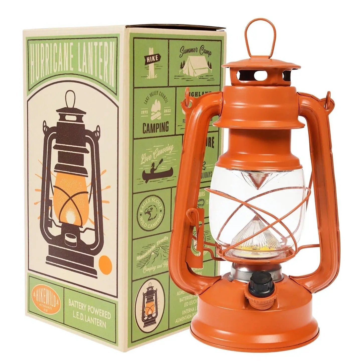 LED hurricane lantern orange children’s light