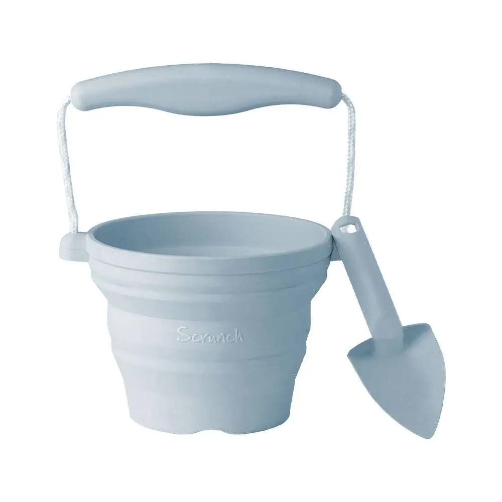 Scrunch baby bucket and trowel set duck egg blue
