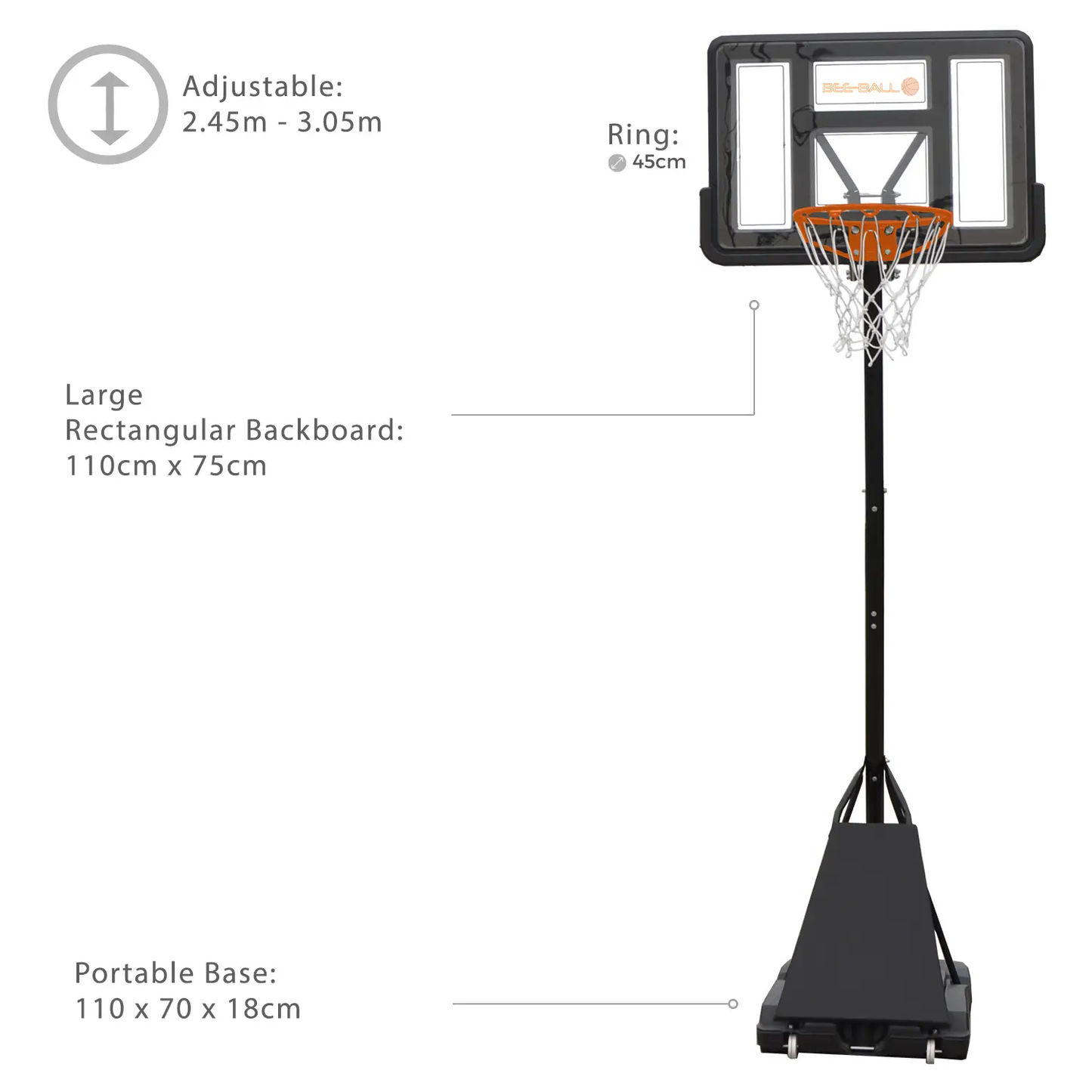 Basketball stand full NBA size