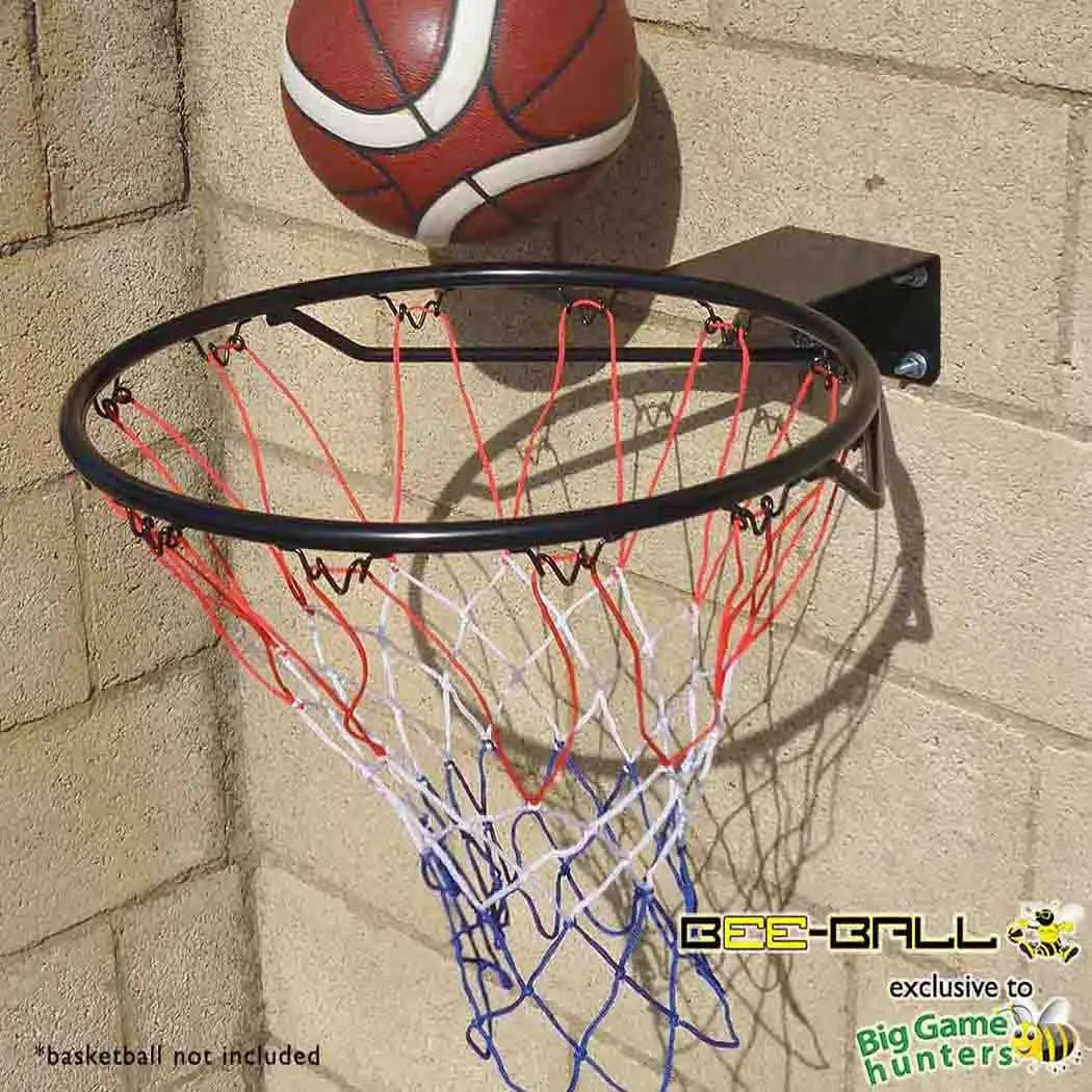 Load image into Gallery viewer, Bee Ball Basketball Rings Bee Ball Basketball Ring with White Net and Fixings
