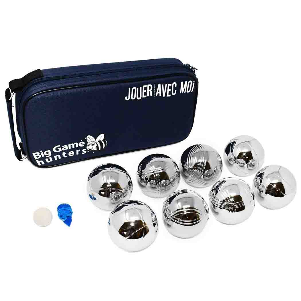 Load image into Gallery viewer, Big Game Hunters Boules &amp;amp; Pétanque Boules Set of 8 in Luxury Canvas Bag
