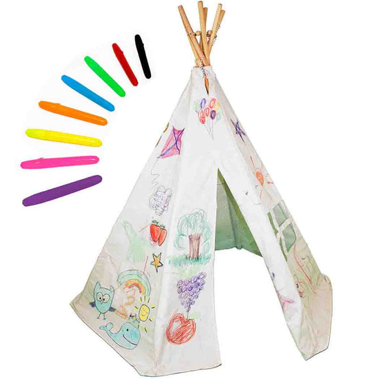 Big Game Hunters Children Teepees Colour In Playhouse with Wash-Out Pens