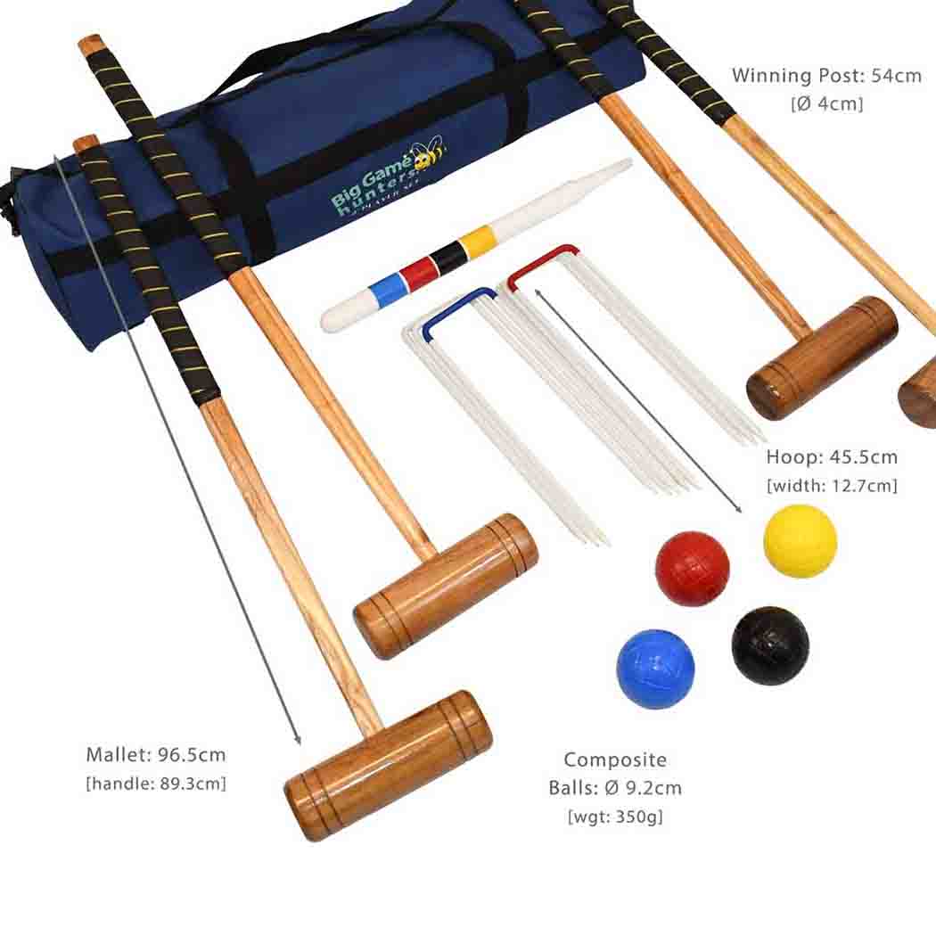 Load image into Gallery viewer, Big Game Hunters Croquet Sets Full Size Croquet Set - 4 Player
