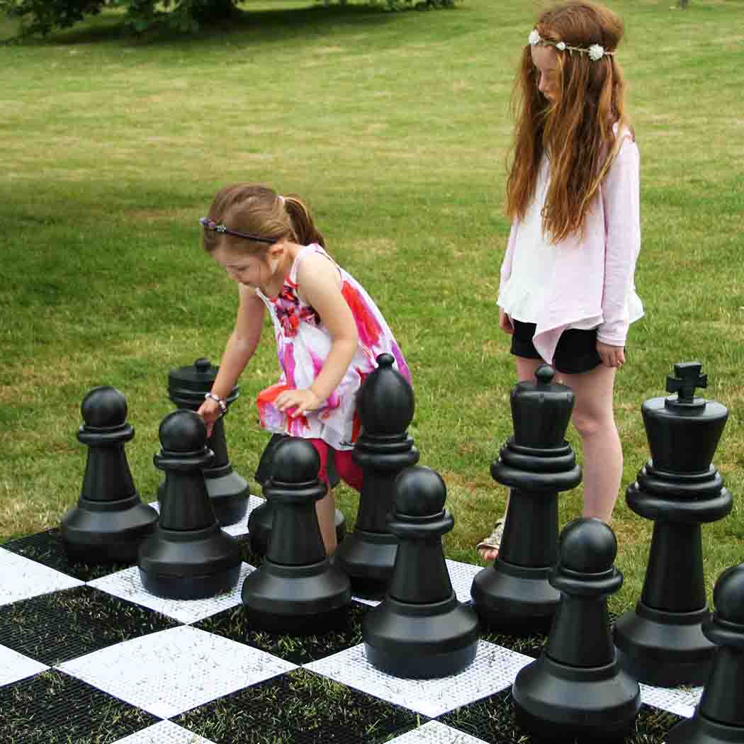 Big Game Hunters Giant Chess Sets Giant Chess Pieces and Lawn Friendly Board Package