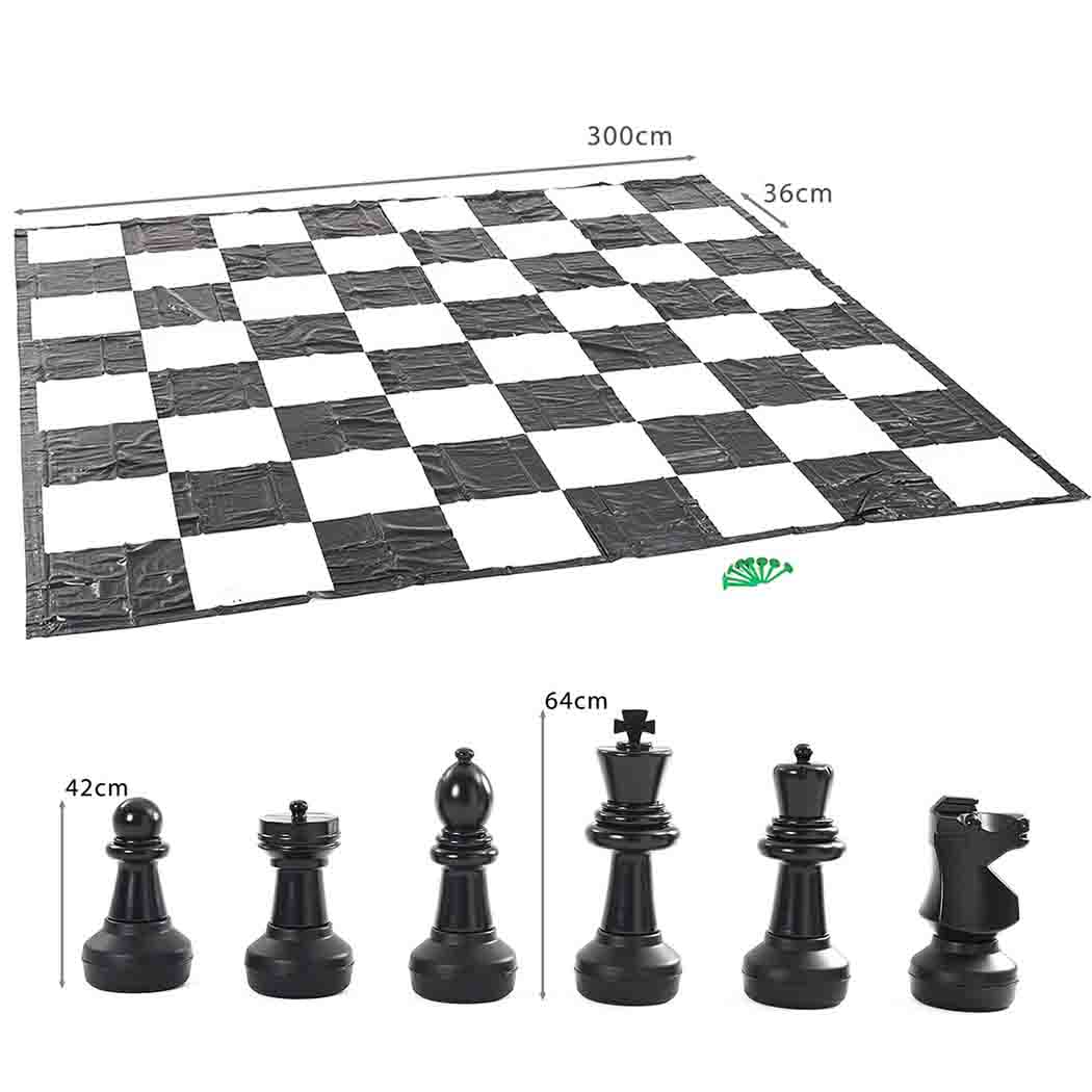 Big Game Hunters Giant Chess Sets Giant Chess Pieces and Mat Package