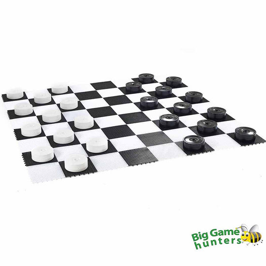 Load image into Gallery viewer, Big Game Hunters Giant Draughts Sets Giant Draughts and Lawn Friendly Board Package
