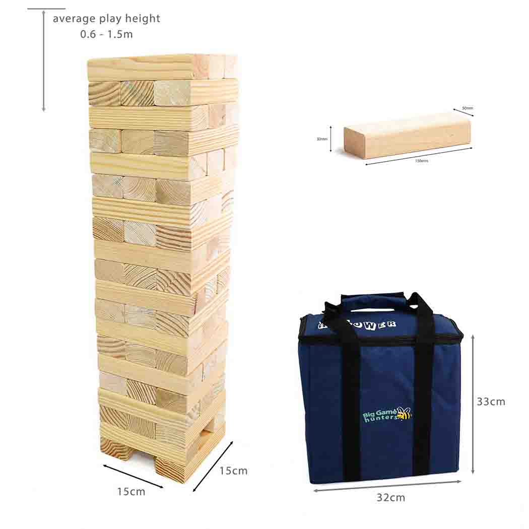 Big Game Hunters Giant Jenga & Hi Towers Jumbo Hi-Tower In A Bag