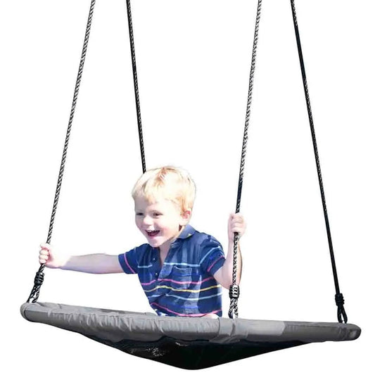 Load image into Gallery viewer, Big Game Hunters Spider Web Swing Seat 100cm Black and Grey Nest Swing
