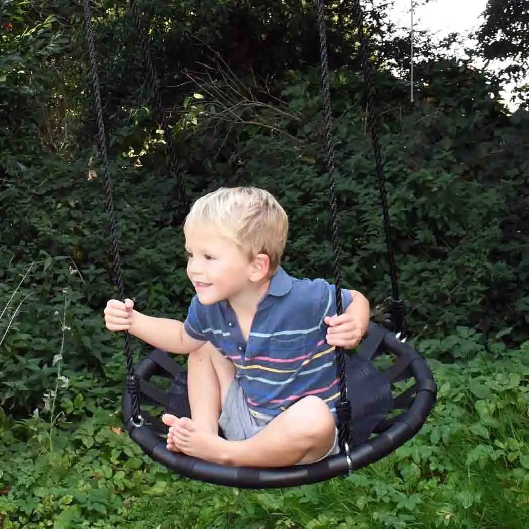 Load image into Gallery viewer, Big Game Hunters Spider Web Swing Seat 60cm Black Nest Swing
