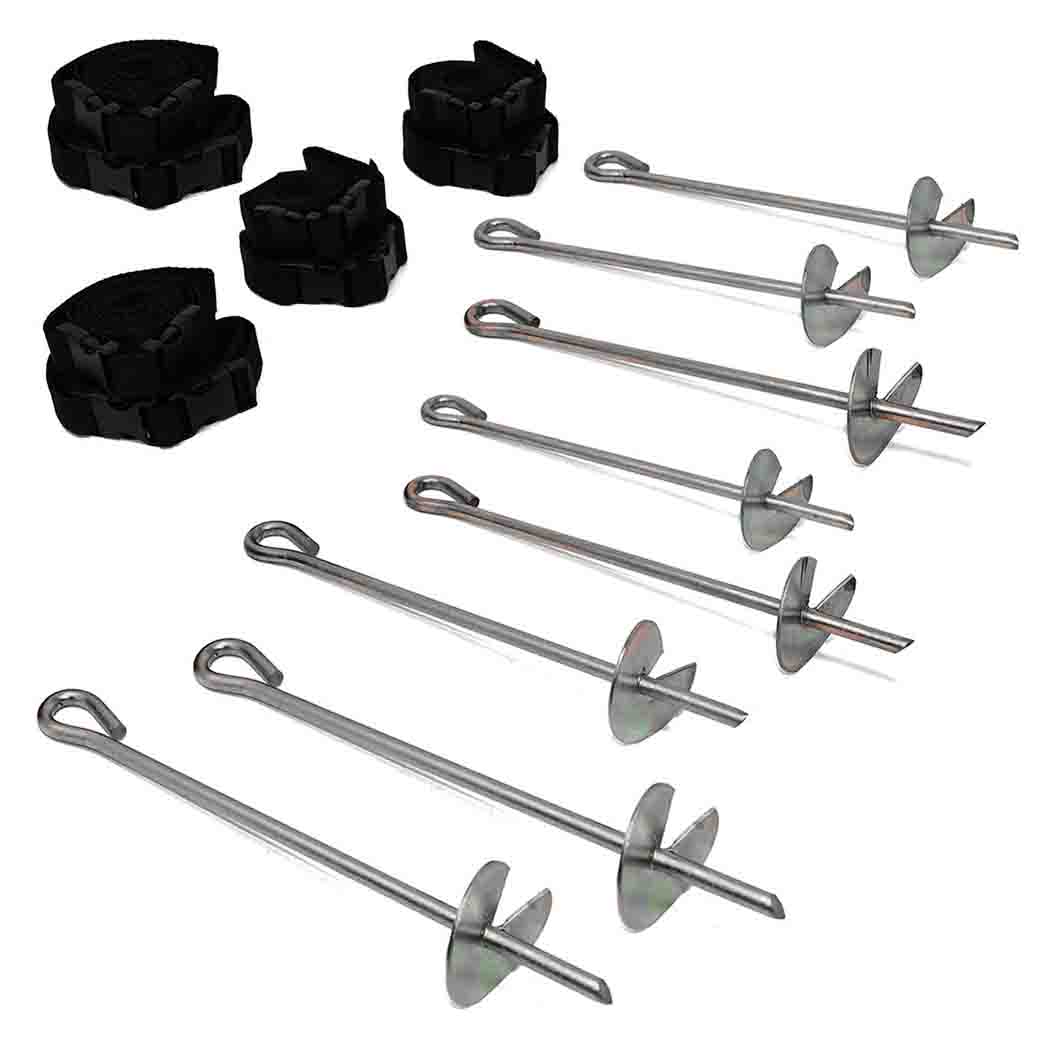 Skyhigh Trampoline Anchors Trampoline Tie Down Pack - Complete Anchor Kit