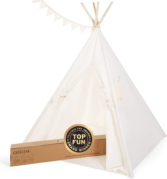 TotsAhoy Children Teepees White Canicove Teepee Tent for Kids